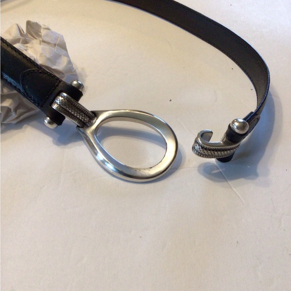 Women’s black leather with silver buckle - Picture 3 of 5